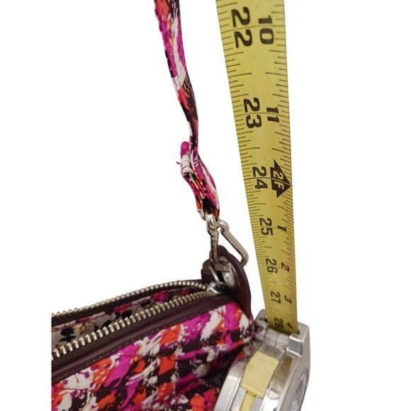 Vera Bradley Crossbody Bag Tweed Fuscia Pink Orange Houndstooth Barbiecore Purse - Picture 15 of 16